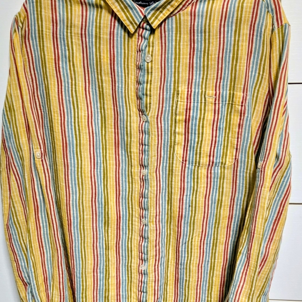 XL Gudrun Sjoden Multicolor Striped Women's Shirt